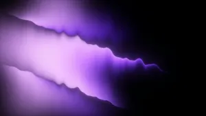 Abstract purple and black background with glowing light jigsaw puzzle