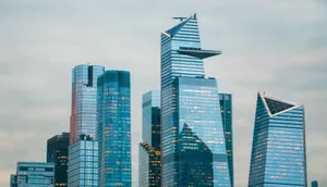 A stunning view of Hudson Yards skyscrapers in New York City displaying modern architecture. jigsaw puzzle