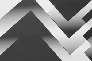 A minimalist abstract design featuring zigzag patterns in monochrome tones. jigsaw puzzle