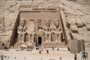The temples of abu simbel stand majestically. jigsaw puzzle