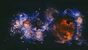 Vivid depiction of a cosmic nebula with swirling colors, ideal for space enthusiasts. jigsaw puzzle