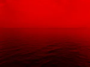 photo of ocean with red lights jigsaw puzzle