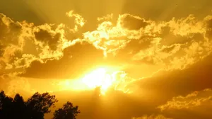 sun setting over the clouds jigsaw puzzle