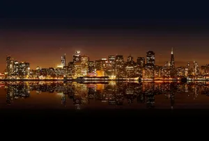 aerial view of buildings during night time jigsaw puzzle