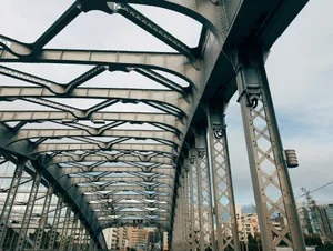 A view of a bridge from the ground jigsaw puzzle