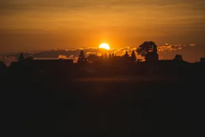 golden hour photography of sunset jigsaw puzzle