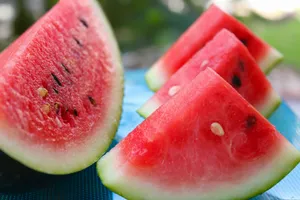 sliced watermelon on white table jigsaw puzzle