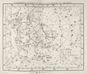 Antique celestial map of constellations cassiopeia and cepheus. jigsaw puzzle