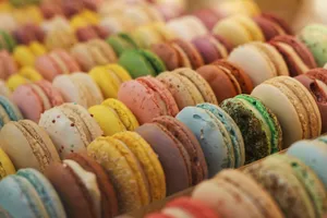 a close up of a tray of macaroons jigsaw puzzle