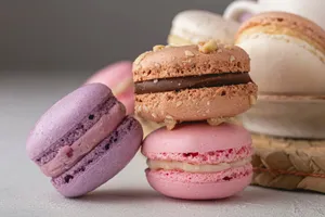 a stack of macaroons sitting on top of each other jigsaw puzzle