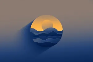 a paper cut out of the shape of a wave jigsaw puzzle