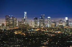 city skyline during night time jigsaw puzzle