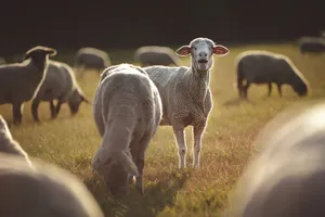 white sheep on green grass field during daytime jigsaw puzzle