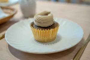 a cupcake on a plate jigsaw puzzle