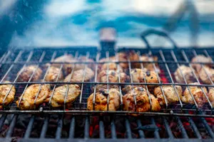 grilled meat on black charcoal grill jigsaw puzzle