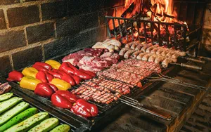 a bunch of food that is on a grill jigsaw puzzle