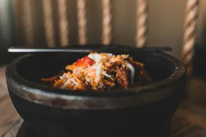 cooked food on black bowl jigsaw puzzle