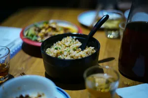 Bowl of fried rice with a spoon jigsaw puzzle
