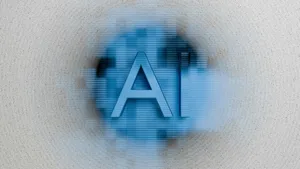 The letters ai are displayed on a blurred background. jigsaw puzzle