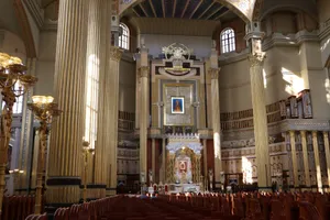 Explore the opulent interior of the Basilica of Our Lady of Licheń in Poland. jigsaw puzzle