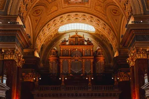 Intricate architectural details of St. Stephen's Basilica organ, Budapest. jigsaw puzzle