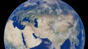 Stunning satellite view of Earth highlighting the Middle East and parts of Asia. jigsaw puzzle