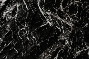 Close-up view of a black marble surface with striking white veins creating an abstract pattern. jigsaw puzzle