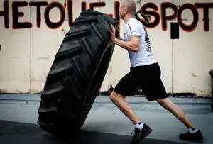 tyre flipping jigsaw puzzle