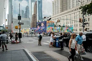people walking at the streets with high-rise buildings jigsaw puzzle