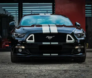 parked black Ford Mustang jigsaw puzzle
