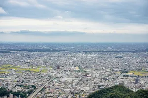Vast cityscape stretches to the horizon under cloudy sky jigsaw puzzle