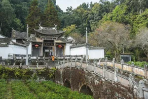 an old building with a bridge in front of it jigsaw puzzle