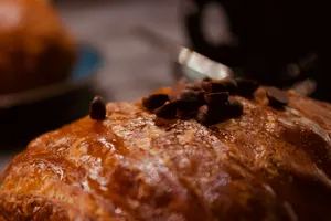 a loaf of bread with chocolate chips on top of it jigsaw puzzle