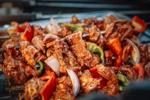 cooked food on stainless steel tray jigsaw puzzle