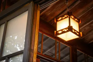 a light hanging from the ceiling of a room jigsaw puzzle