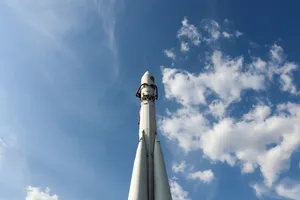 white and gray space ship under blue sky during daytime jigsaw puzzle