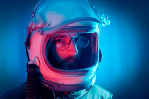 a man wearing a space suit and goggles jigsaw puzzle