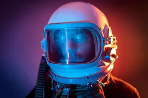 a man in a space suit with a gas mask on jigsaw puzzle