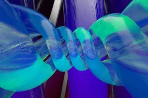 a blue and purple object is shown in this image jigsaw puzzle