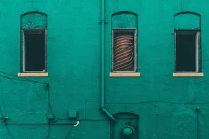 green painted concrete structure jigsaw puzzle