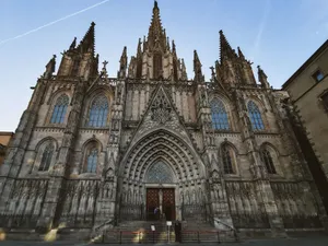 Capture of the Gothic architecture at Barcelona Cathedral's stunning facade. jigsaw puzzle