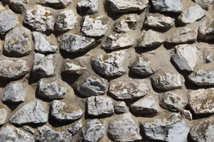 Detailed texture of a rustic stone wall with irregular white stones for architectural backgrounds. jigsaw puzzle