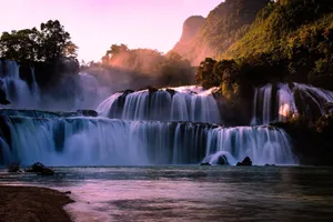 gioc village waterfall jigsaw puzzle